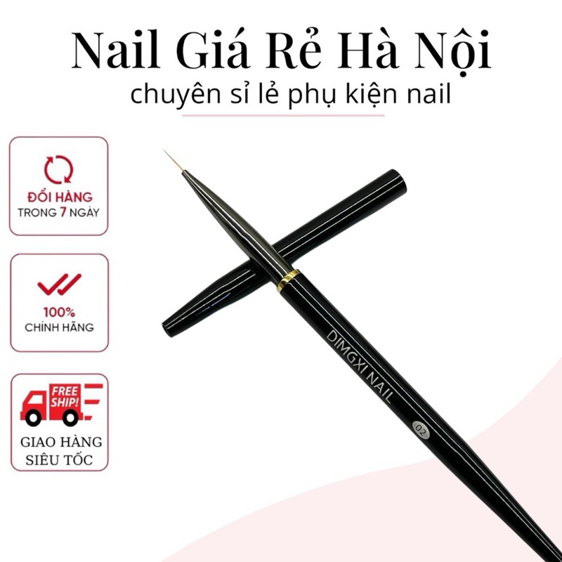 Cọ vẽ nét ,vẽ móng Dingxi Nail số 02(9mm)