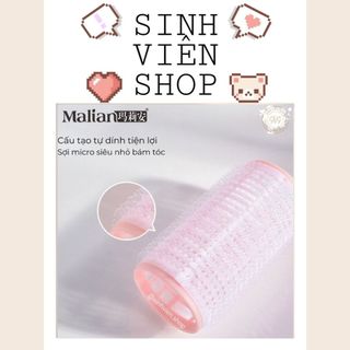 Lô cuốn tóc có kèm kẹp lô tự dính hình Shiba Malian túi 3 lô cuốn