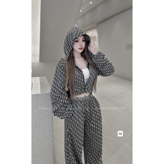 Set áo khoác mũ mix quần trẻ trung năng động hàng thiết kế