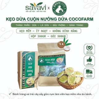 Kẹo Dừa Cuộn Cocofarm Nướng Dứa/ Trái Cây Sấy - Hộp 300g/ Bịch 500g
