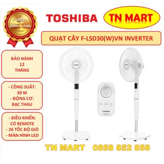 Quạt đứng toshiba f-lsd10vn & f-lsd30vn 9 cánh, có khiển, động cơ inverter, chính hãng, bảo hành 12 tháng