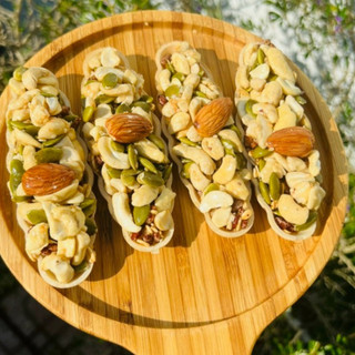 Bánh thuyền mix hạt / bánh hạt dinh dưỡng túi 1 kg[ không bỏ gói hút ẩm] thích hợp ăn kiêng ăn chay
