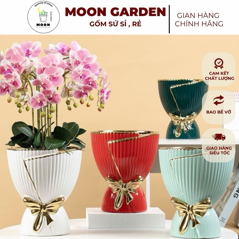 Chậu Nơ Men Bóng Gốm Sứ Quảng Châu