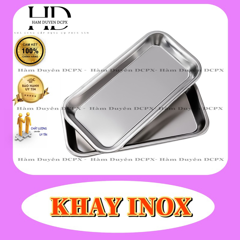 Khay inox chữ nhật