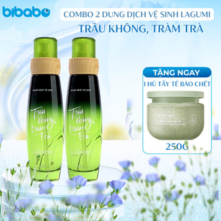 [MẪU MỚI] Set 2 chai dung dịch vệ sinh phụ nữ trầu không tràm trà Lagumi giảm viêm ngứa an toàn cho mẹ bầu và sau sinh