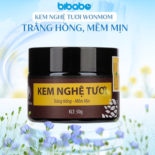 Kem Nghệ Tươi - Trắng Hồng - Mềm Mịn Wonmom dưỡng da an toàn trước và sau sinh 50 Gram