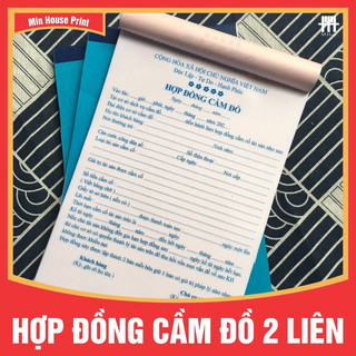 [ 3 quyển ] hợp đồng cầm đồ [ 2 liên ] [ giấy tốt - 100 tờ ]