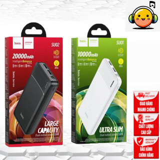 Pin Sạc Dự Phòng Hoco SU02 20000mAh 2 Output USB 2 Input Micro Type-C-Hỗ Trợ Sạc Nhiều Thiết Bị Cùng Lúc Bền Tốt P2T