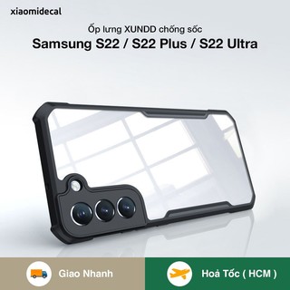 Ốp lưng XUNDD Samsung S22 / S22 Plus / S22 Ultra mặt lưng trong suốt, viền TPU, chống sốc