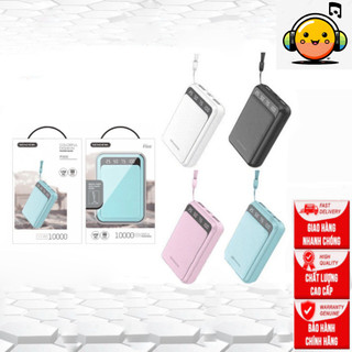 Sạc Dự Phòng Sendem P300 Dung Lượng 10000mAh Nhỏ Gọn Thời Trang, Pin sạc dự phòng tích hợp đầu cáp sạc phù hợp nhiều máy