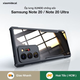 Ốp lưng XUNDD Samsung Note 20 / Note 20 Ultra mặt lưng trong, viền TPU, chống sốc