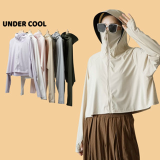 Áo Chống Nắng Nữ Dáng Lửng Xòe Mũ Vành UNDERCOOL Thun Lạnh Thoáng Mát Chống Tia UV ACN02