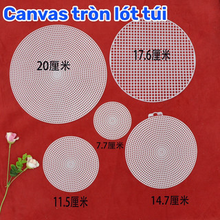  Tấm Canvas tròn lót túi xách handmade 