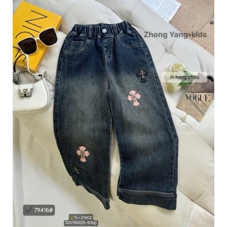  Quần JEANS xuông bé gái thêu chữ thập cao cấp  20 - 50kg  