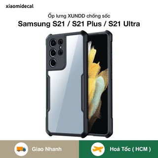 Ốp lưng XUNDD Samsung S21 / S21 Plus / S21 Ultra mặt lưng trong suốt, viền TPU, chống sốc