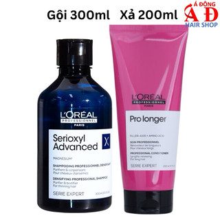 [Loreal] Bộ dầu gội xả cho tóc thưa mảnh yếu rụng L'oreal Serioxyl Scalp Advanced 300ml/200ml