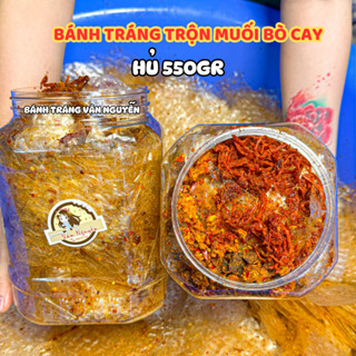 HỦ 500GR Bánh Tráng Trộn Muối Bò Cay Ăn Vặt. Bánh Tráng Vân Nguyễn Food