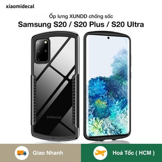 Ốp lưng XUNDD Samsung S20 / S20 Plus / S20 Ultra mặt lưng trong, chống sốc, cạnh màu