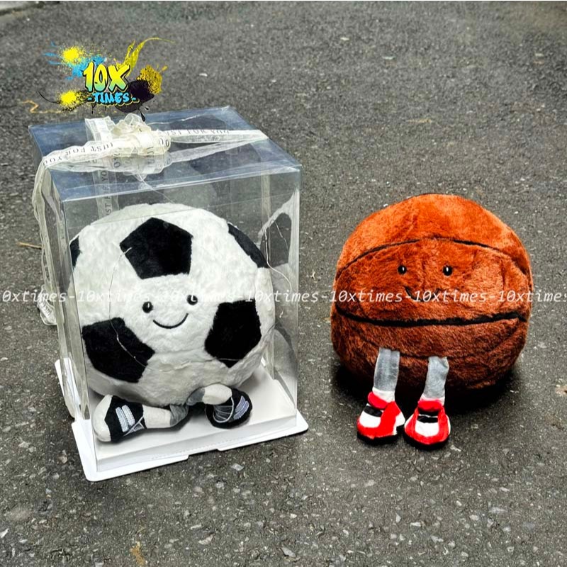 Set quà tặng gấu bông bóng đá, rổ thể thao tặng bạn nam trai sinh nhật, trung thu kỉ niêm 10xtimes