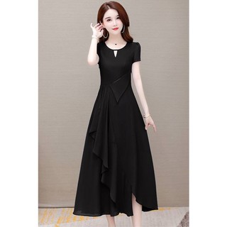Đầm thiết kế xếp ly thời trang mới 2024