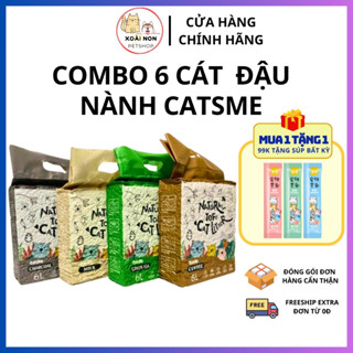   COMBO 6 Túi  Cát Đậu Nành Catsme Túi 6L  2,4kg  - Cát Đậu Nành Tofu Vệ Sinh Cho Mèo Cats Me 