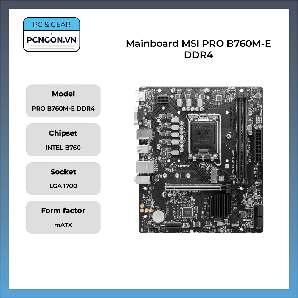 [PCNGON] Mainboard MSI PRO B760M-E DDR4