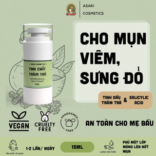 Tinh chất chấm mụn tràm trà cho mụn viêm, sưng handmade Asari Cosmetics