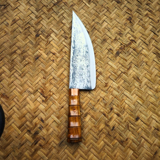 Dao Bầu to thái lọc đa năng lưỡi dao bằng thép nhíp xe lưỡi dài 22 cm cán gỗ quý cẩm chỉ
