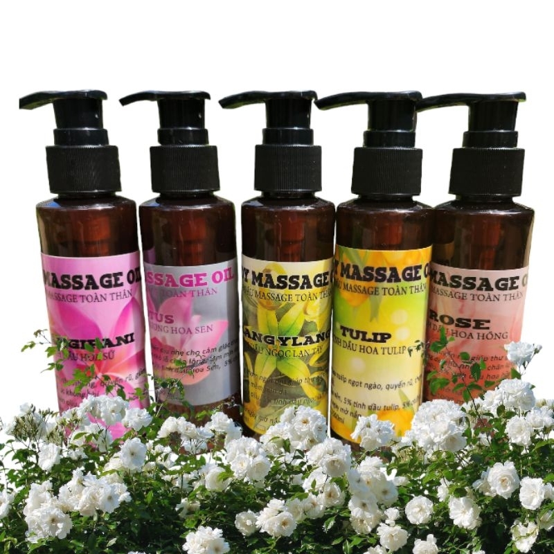 (Chai 100ml) Đủ Mùi Dầu Massage Dành Cho Spa 100ml Bỏ Túi Tiện Lợi