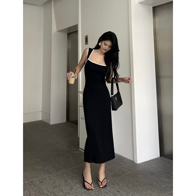 [HÀNG ĐẶT TRƯỚC] Đầm thun body maxi hở lưng #607
