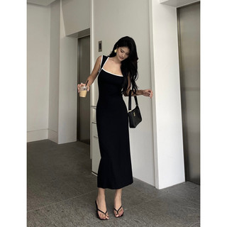 Đầm thun body maxi hở lưng #607
