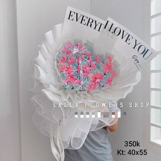 Bó hoa sáp 33 bông galaxy pink,bó hoa nhũ kim tuyến 18 bông.
