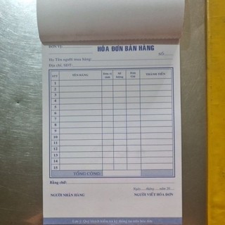 Hoá đơn bán lẻ loại 1 liên