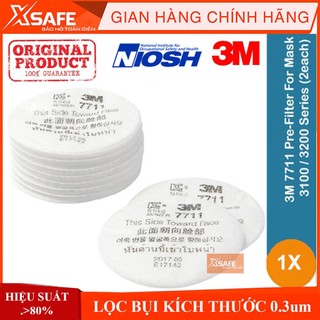 Tấm lọc bụi 3M 7711 lọc bụi nhỏ đến 0,3um, dùng cho mặt nạ phòng độc 3M 3200