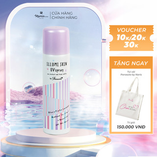 Xịt chống nắng dưỡng da thon gọn Naris PARASOLA ILLUMI skin UV Spay, UV 2-sao SPF50+ PA++++ 80Gr