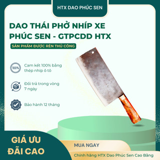 Dao Thái Phở Nhíp 32cm Rèn Thủ Công Cán Cẩm GTPCDD - HTX DAO PHÚC SEN