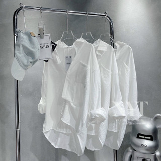 Áo sơ mi trắng linen oversize trơn cá tính cho nữ