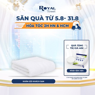Khăn Lau Đầu Khách Sạn Siêu Dày Royal 35x80cm Với Sợi Bông Cotton Dày Thấm Hút Tốt
