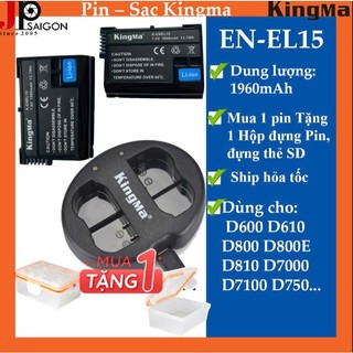 PIN ẢNH KINGMA THAY THẾ CHO PIN SẠC MÁY ẢNH NIKON EN-EL15