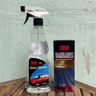 Combo chai vệ sinh kính ô tô và chống bám nước kính xe 3M, nano chống bám nước mưa trên kính ô tô