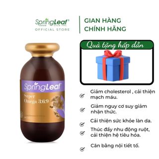  Viên uống chiết xuất từ dầu hạt lanh bổ sung omega 369 hỗ trợ cải thiện cholesterol SpringLeaf Super Omega 3:6:9 