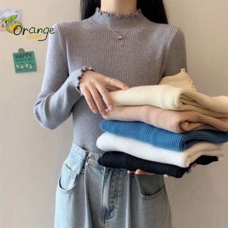  Áo Thun Chất Len Tăm Nữ Dáng Ôm Body Phối Cổ 3 Phân Sóng Viền Bèo Mềm Mịn Hàng Qccc Cực Xinh Hot 2025 Orangcloset 