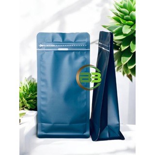  1kg túi zipper 8 cạnh đáy đứng màu xanh đen loại 500g chuyên đựng cà phê 