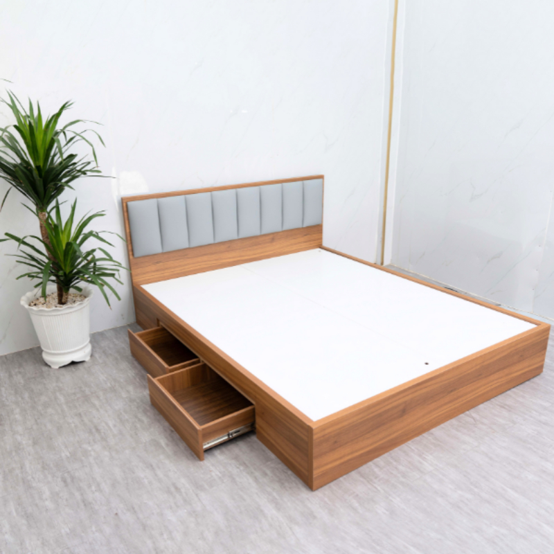 [Freeship HCM] Giường ngủ bọc nệm gỗ MDF nhập khẩu 2 hộc kéo thương hiệu Nội thất DINO | BigBuy360 - bigbuy360.vn