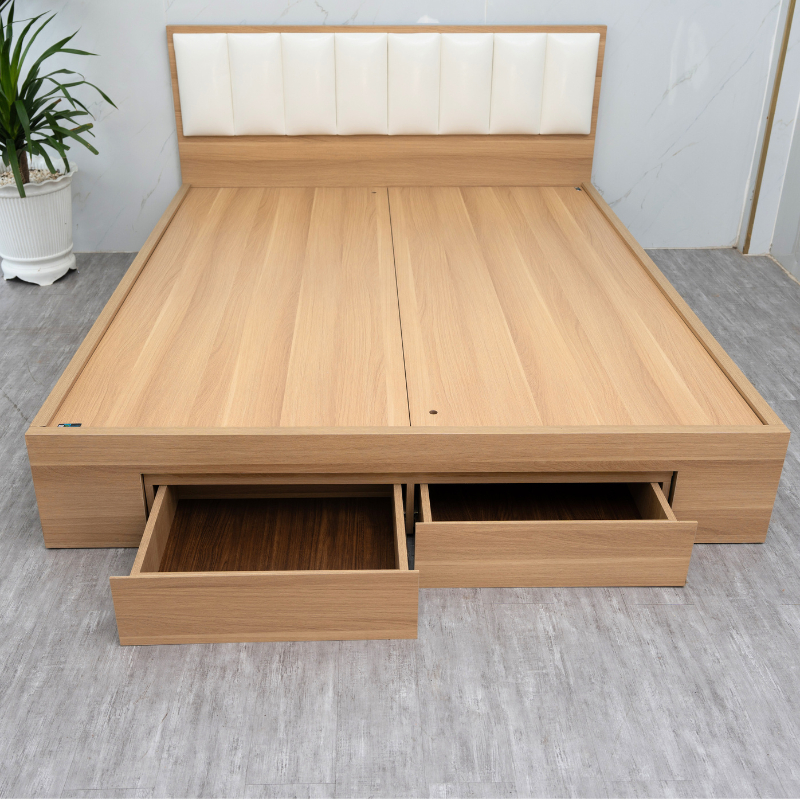 [Freeship HCM] Giường ngủ bọc nệm gỗ MDF nhập khẩu 2 hộc kéo thương hiệu Nội thất DINO | BigBuy360 - bigbuy360.vn