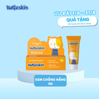 (Hàng tặng không bán) Kem chống nắng cho bé Kutieskin 5g SPF 50 PA++++