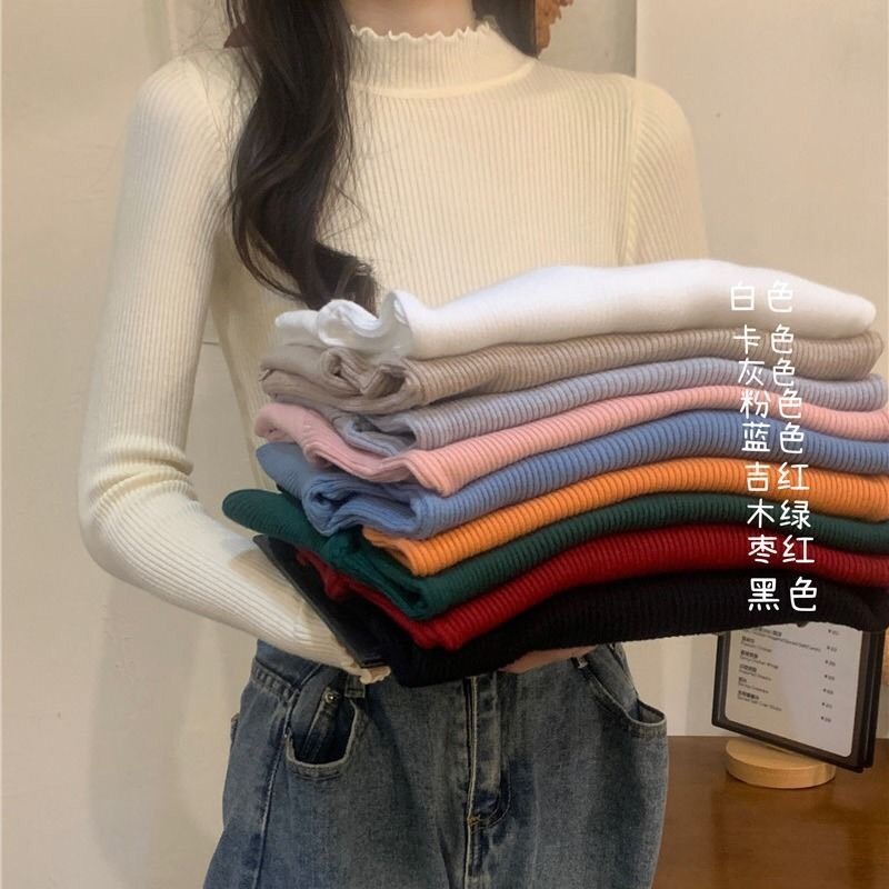 Áo Len, Áo Len Tăm Co Giãn Cổ 3p Sóng Viền Bèo Dáng Ôm Tay Dài Giữ Nhiệt Hàng Qccc Siêu Dễ Phối Đồ Hót 2024 Shopquacam | BigBuy360 - bigbuy360.vn