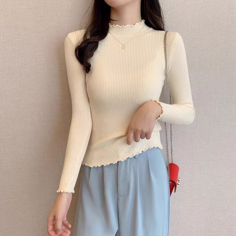 Áo Len, Áo Len Tăm Co Giãn Cổ 3p Sóng Viền Bèo Dáng Ôm Tay Dài Giữ Nhiệt Hàng Qccc Siêu Dễ Phối Đồ Hót 2024 Shopquacam | BigBuy360 - bigbuy360.vn