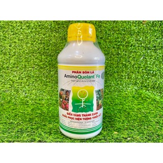 Phân bón lá bổ sung sắt Amino Quelant Fe chai 1 lít biến lá vàng thành xanh