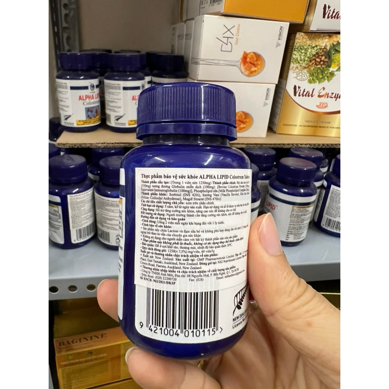 Viên uống Colostrum Alpha Lipid sữa non chính hãng- 60 viên giúp tăng cường kháng thể và nâng cao hệ miễn dịch.